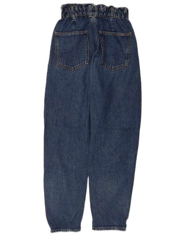 Женские зауженные джинсы с высокой талией Zara EU 32 2XS W22 L25, синий хлопок