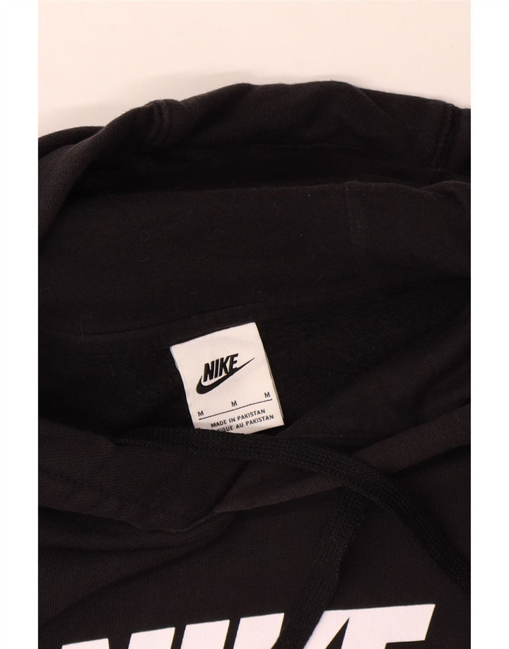 Мужской джемпер с капюшоном с рисунком Nike, средний черный, хлопковый
