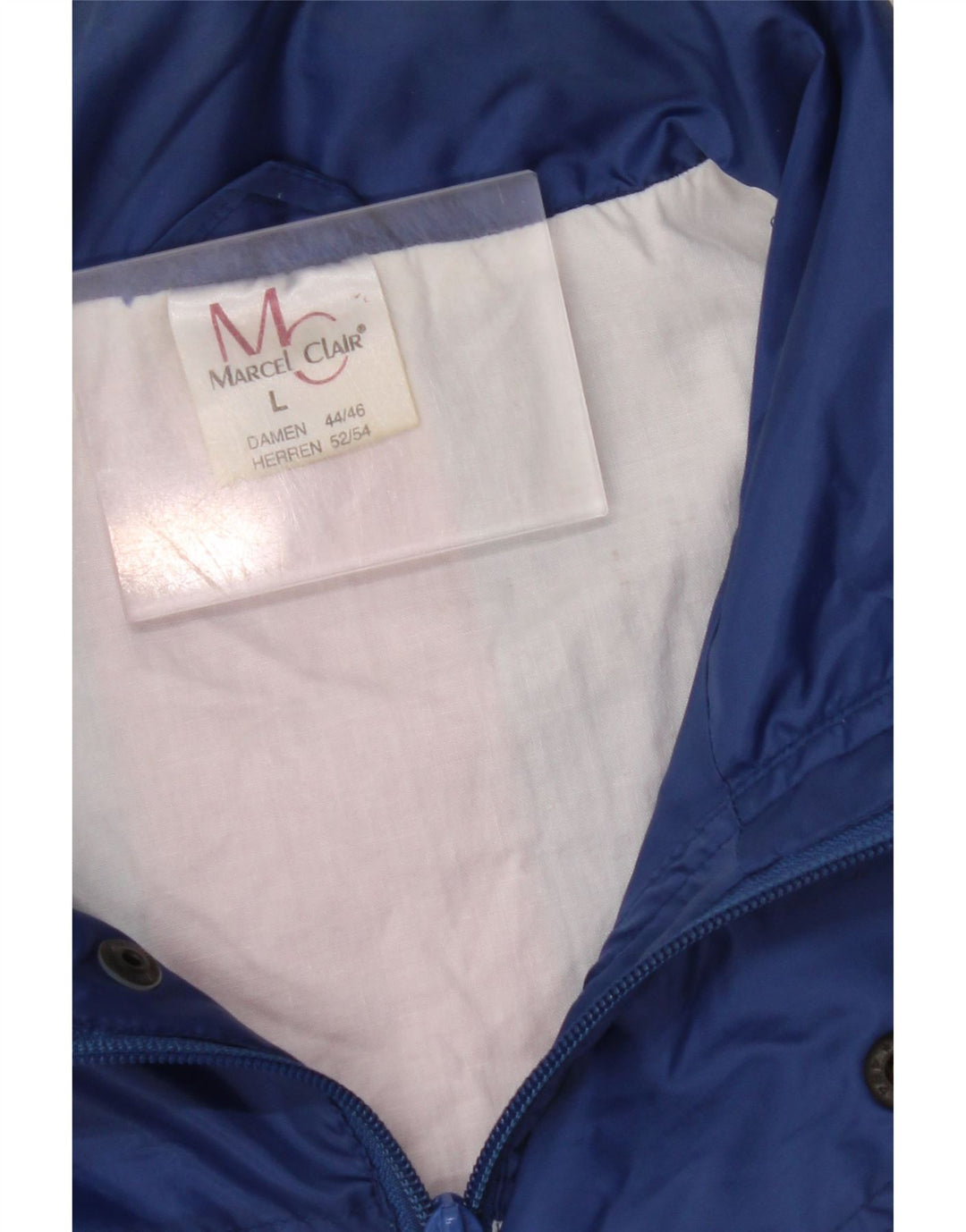 Мужская дождевик с капюшоном MARCEL CLAIR UK 40, большая синяя цветная блокировка