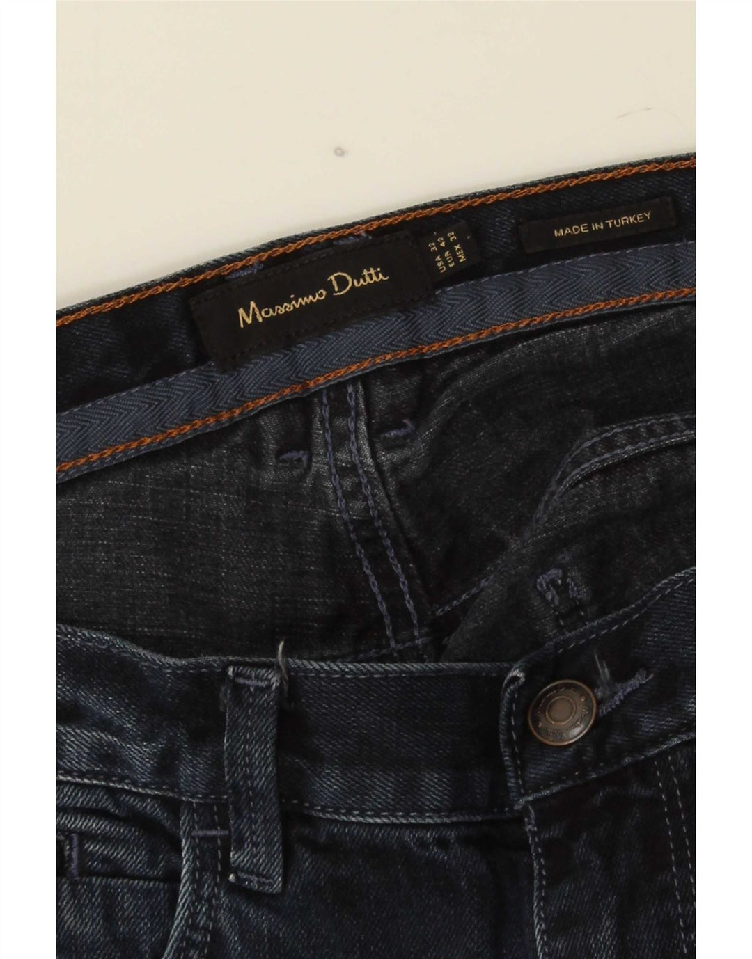 Мужские прямые джинсы Massimo Dutti EU 42, большие W32 L32, темно-синие
