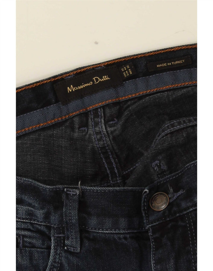Мужские прямые джинсы Massimo Dutti EU 42, большие W32 L32, темно-синие