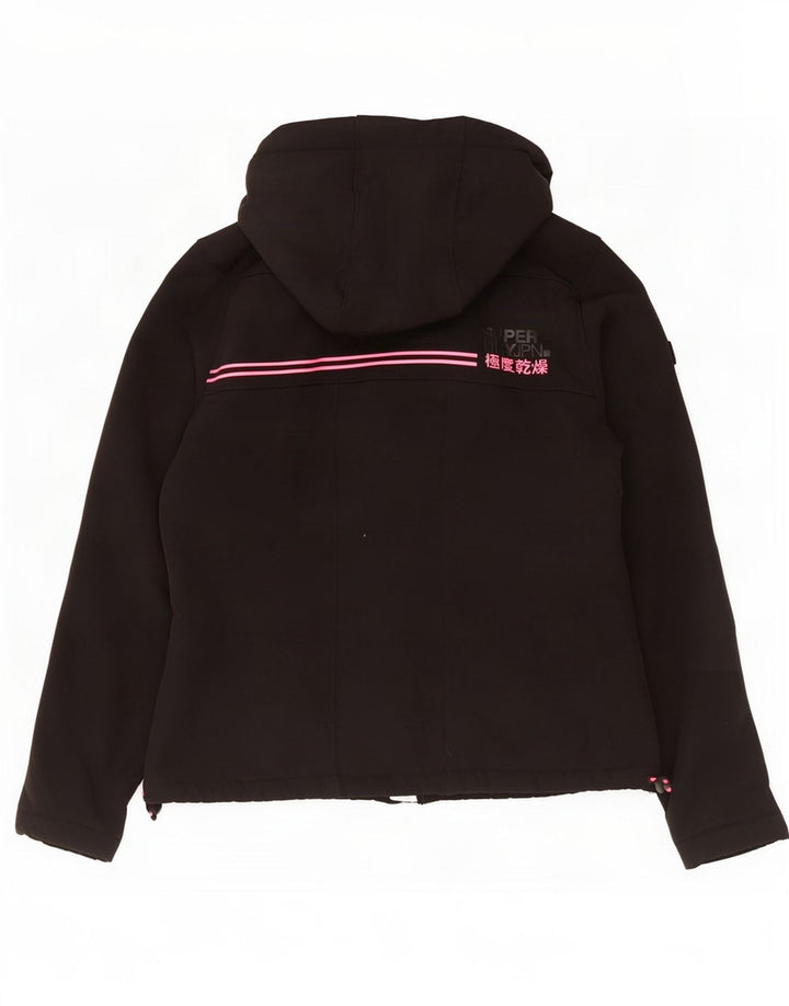 Женская ветровка с капюшоном Superdry UK 12, средний черный