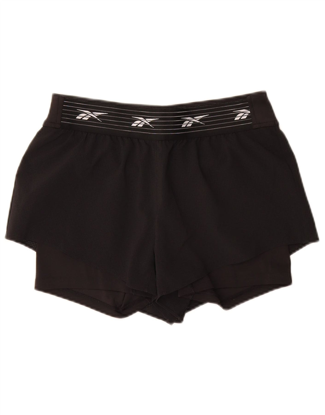 Женские спортивные шорты Reebok с графическим рисунком UK 12/14, средний черный, полиэстер