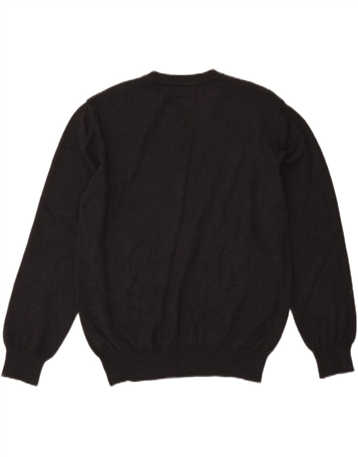 Винтажный мужской джемпер с v-образным вырезом XL, серый цвет Argyle/Diamond Wool