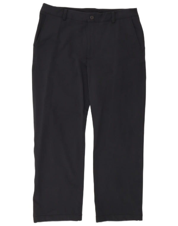 Under Armour Mens Straight Chino Trousers  W36 L30 Navy Blue Nylon
