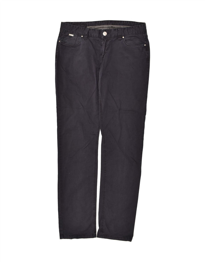 ELLESSE Womens Slim Casual Trousers IT 50 XL W34 L32 Navy Blue Cotton | Vintage Ellesse | Thrift | Second-Hand Ellesse | Used Clothing | Messina Hembry 