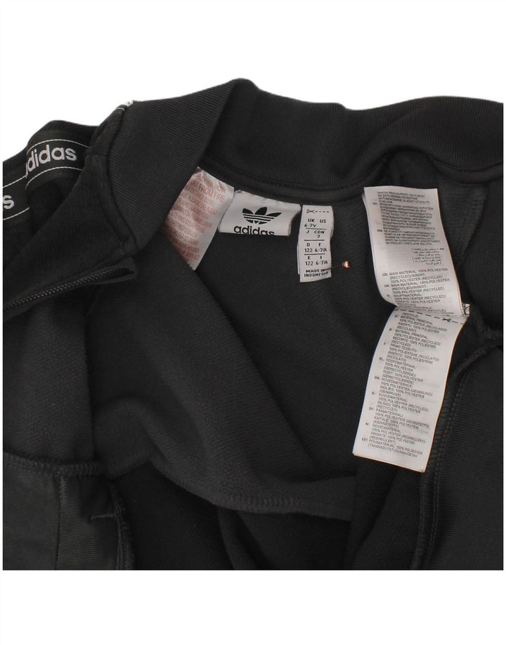 Спортивный костюм ADIDAS для мальчиков с графическим рисунком, верхняя куртка, 6–7 лет, серый полиэстер