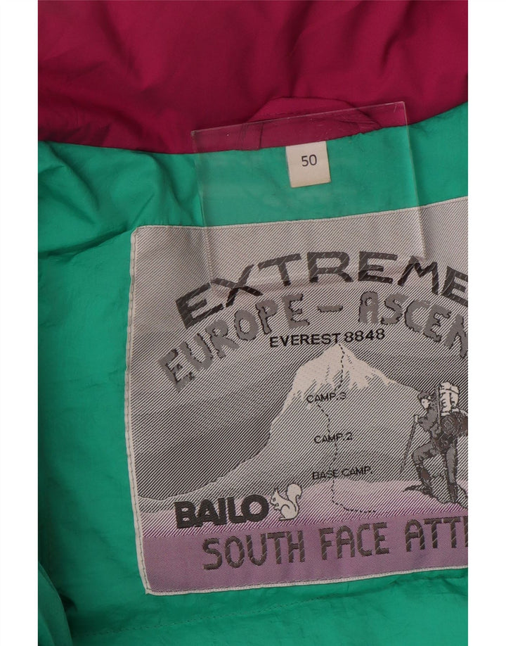 Мужская стеганая куртка BAILO IT 50, большая розовая, полиамид с цветными блоками