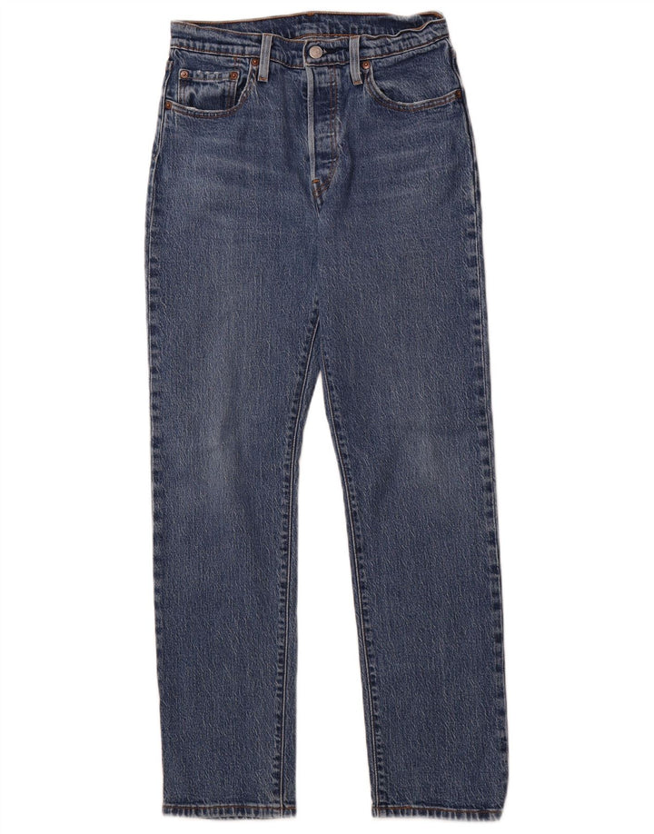 LEVI'S Mens 501 Straight Jeans W27 L30 Blue Cotton