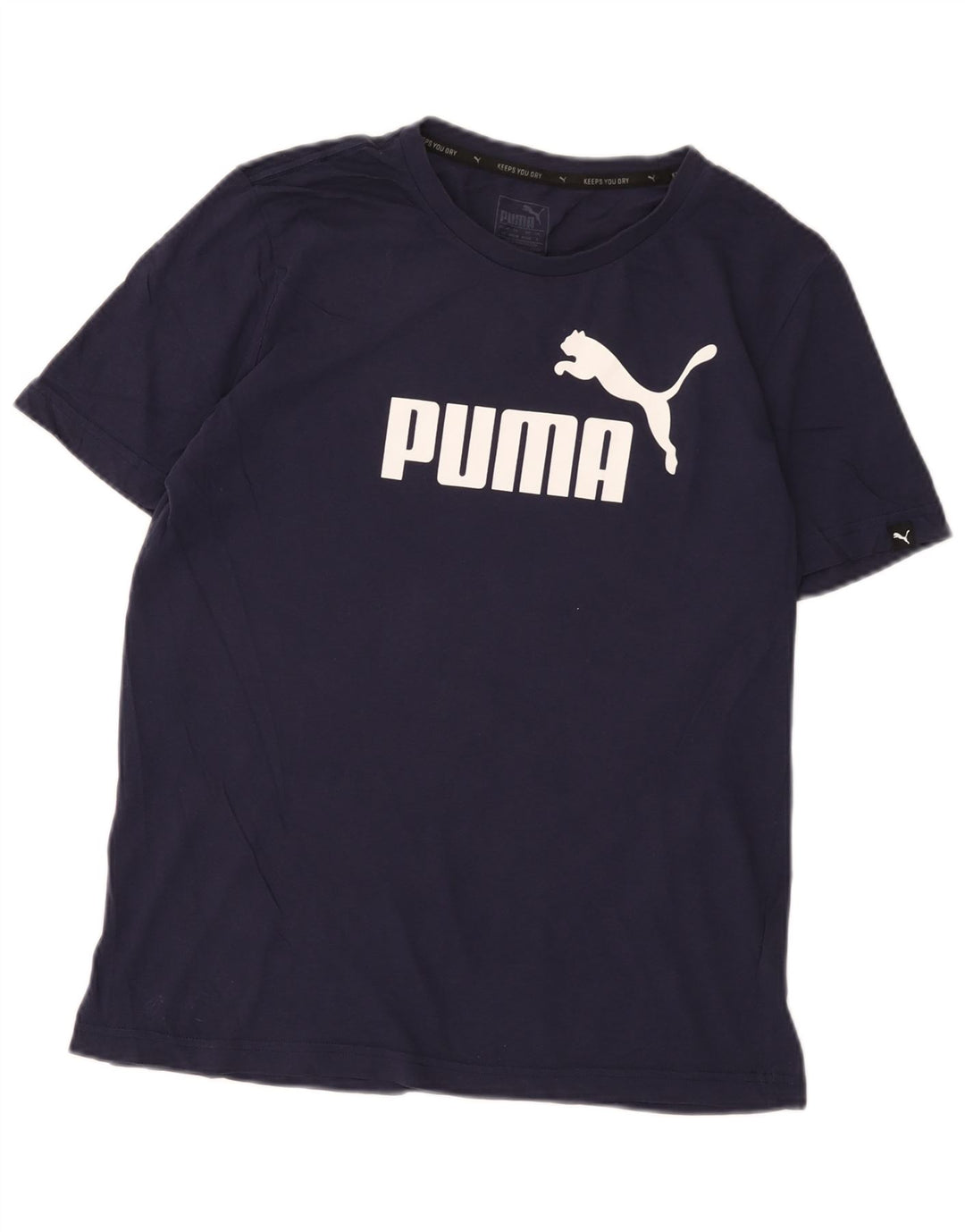 Мужская футболка с рисунком PUMA, маленький темно-синий хлопок