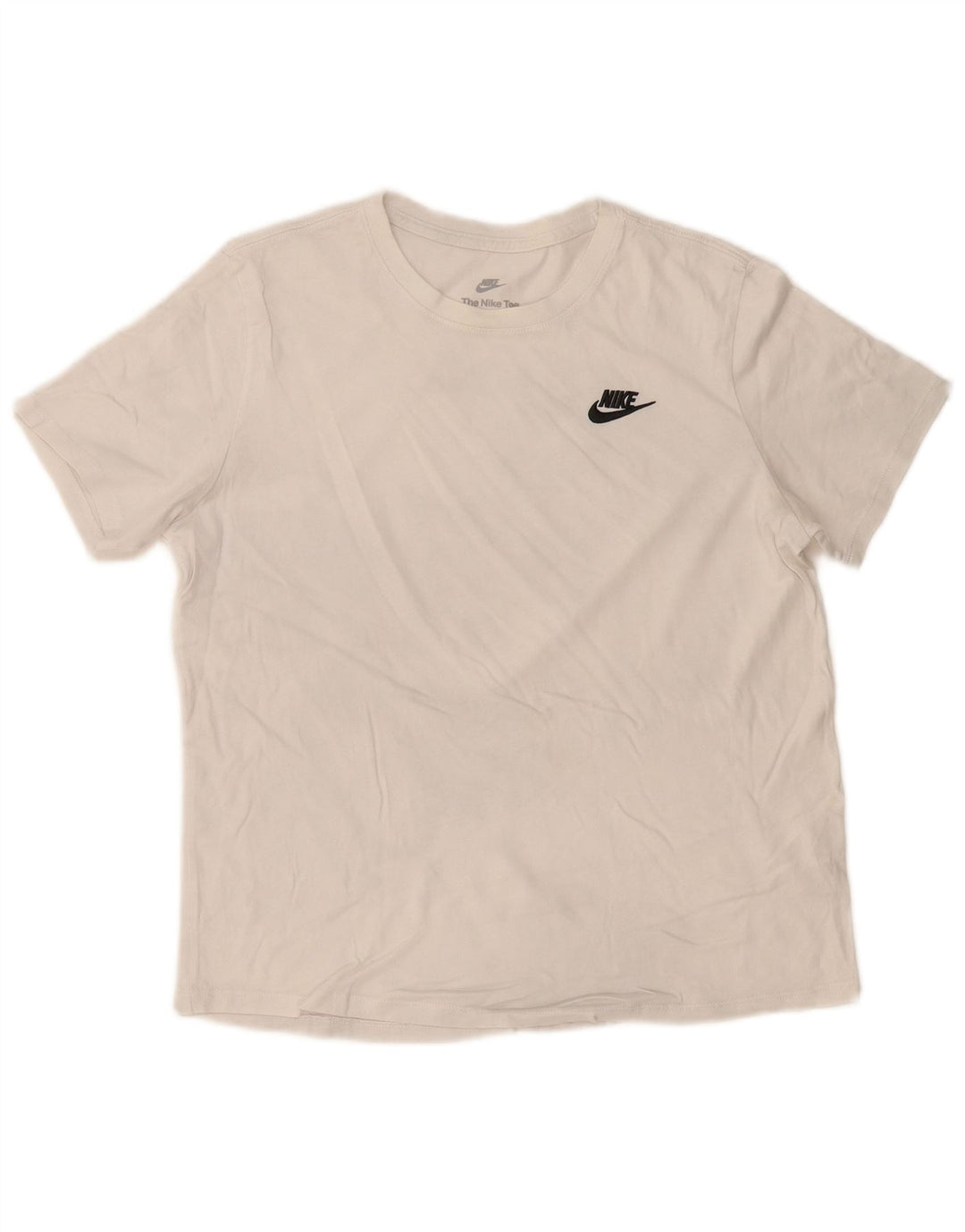 Мужская футболка Nike из хлопка белого цвета среднего размера