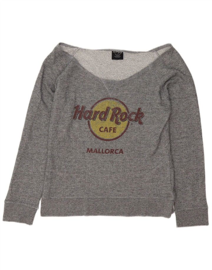 Женский свитер с открытыми плечами Hard Rock Cafe, Великобритания, 16, большой серый цвет
