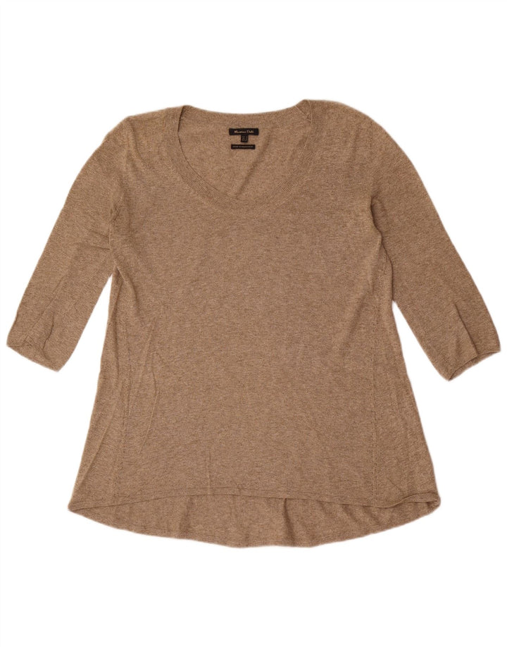Женский топ Massimo Dutti с рукавом 3/4 UK 10, маленький коричневый
