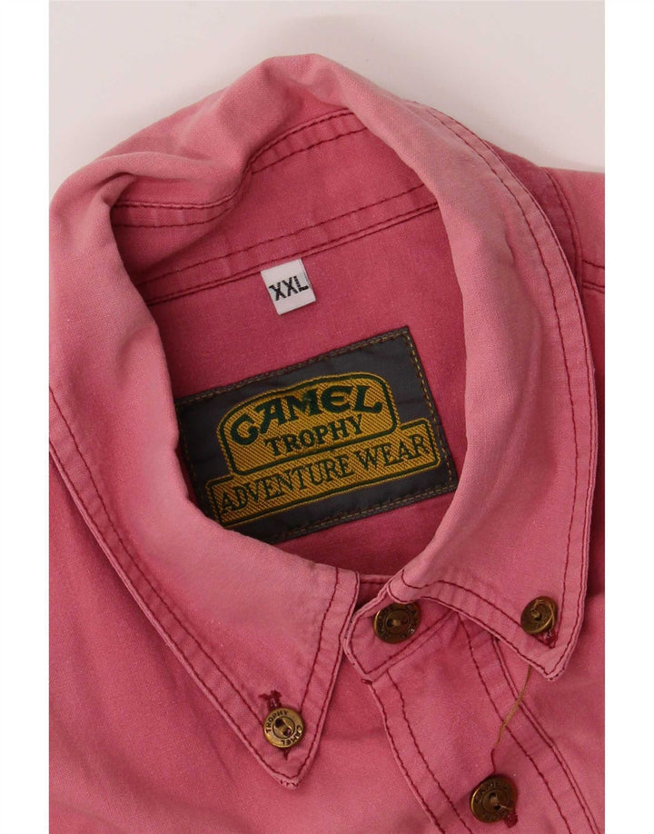 Мужская рубашка с коротким рукавом Camel Active 2XL Розовая