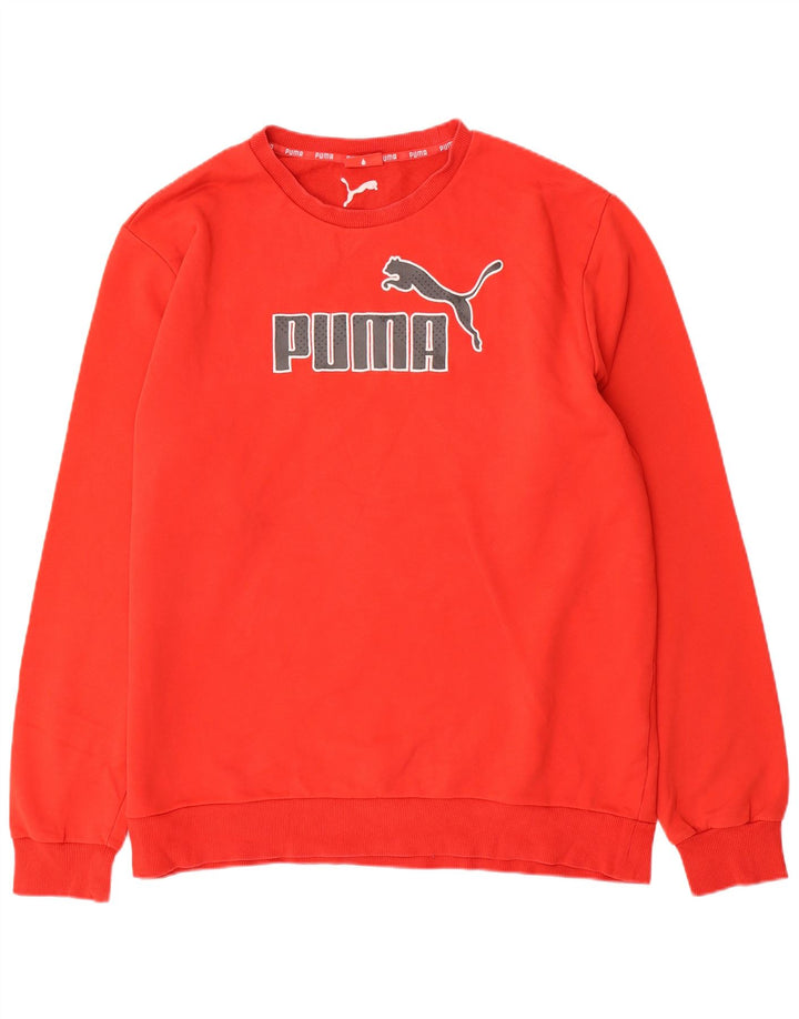 Мужской свитшот с рисунком Puma 2XL, красный хлопок
