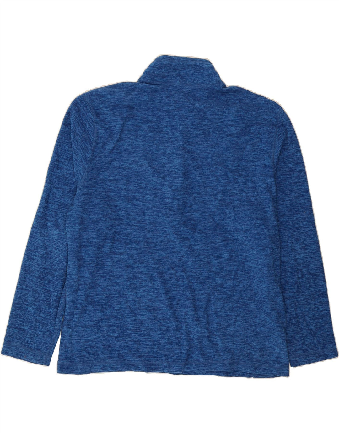 EDDIE BAUER Mens Zip Neck Fleece Jumper XL Blue Flecked Polyester Vintage Eddie Bauer and Second-Hand Eddie Bauer from Messina Hembry 