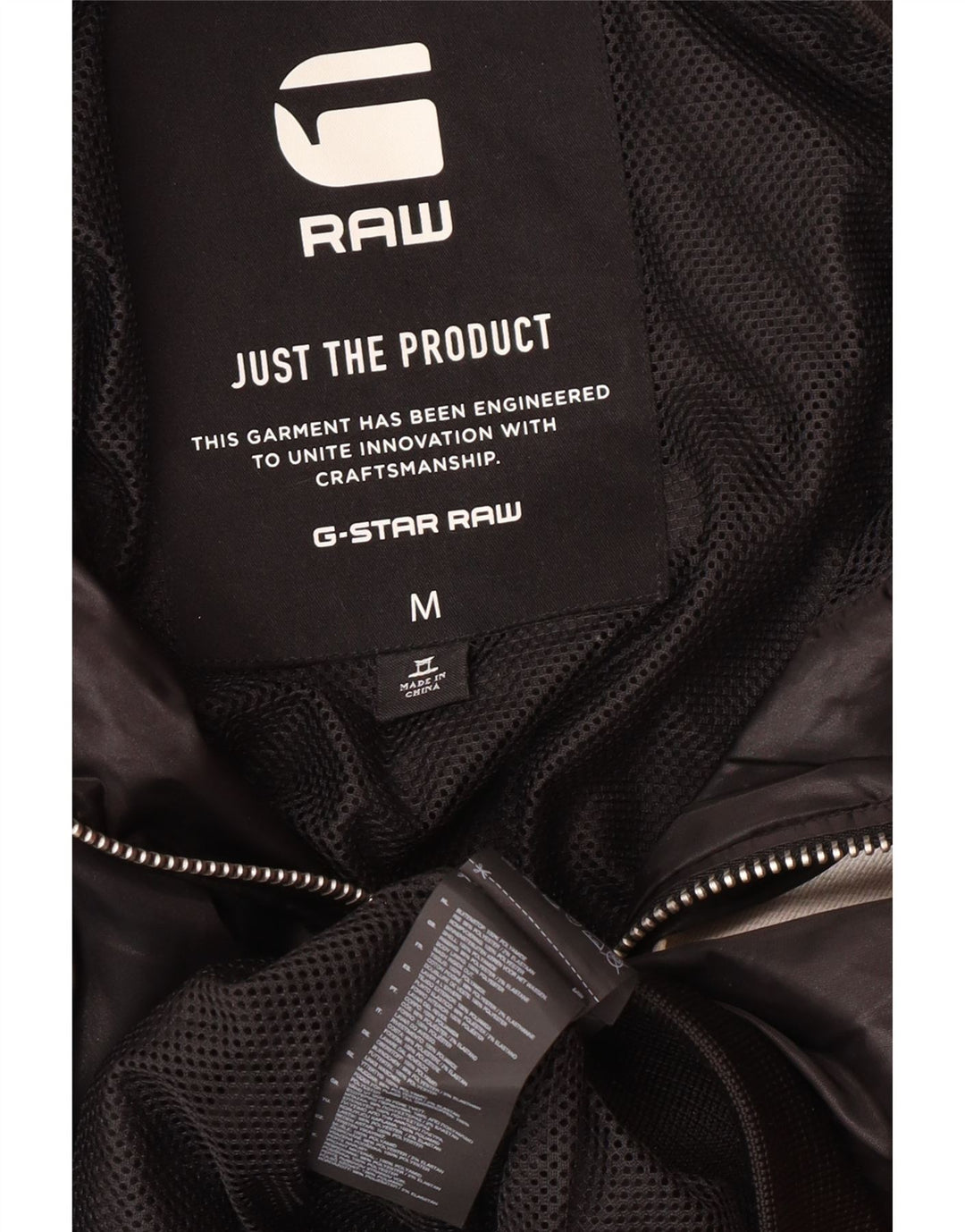 Мужская куртка-бомбер с графическим рисунком G-Star UK 38, средний черный полиамид