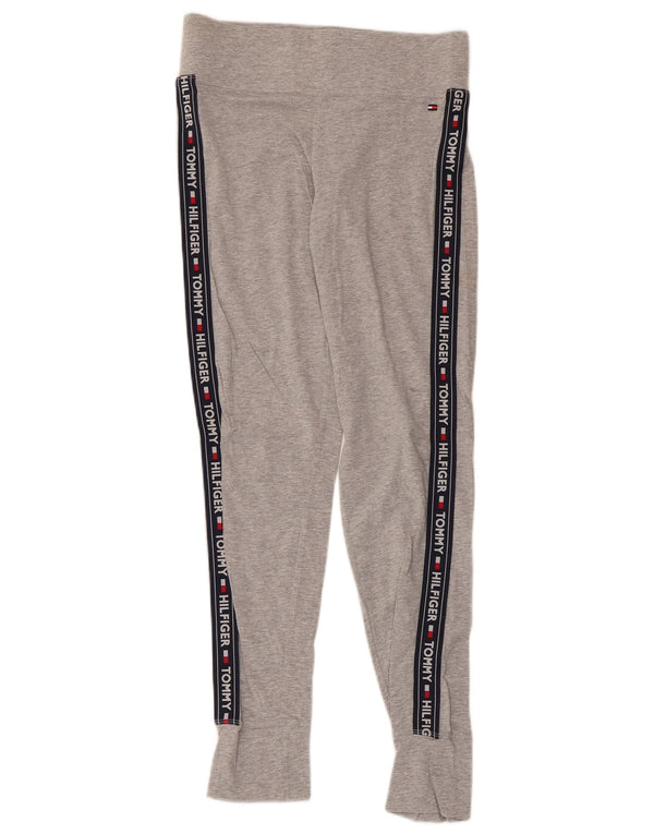Женские леггинсы с рисунком Tommy Hilfiger UK 12, средний серый хлопок с цветными блоками