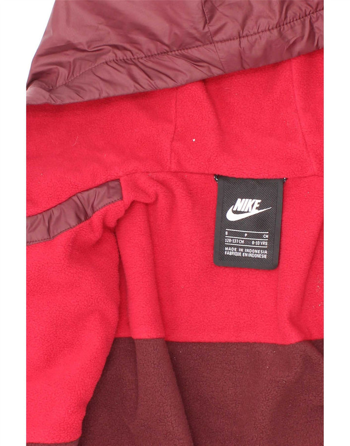 Ветровка Nike для мальчиков с капюшоном, 8–9 лет, маленький бордовый полиэстер