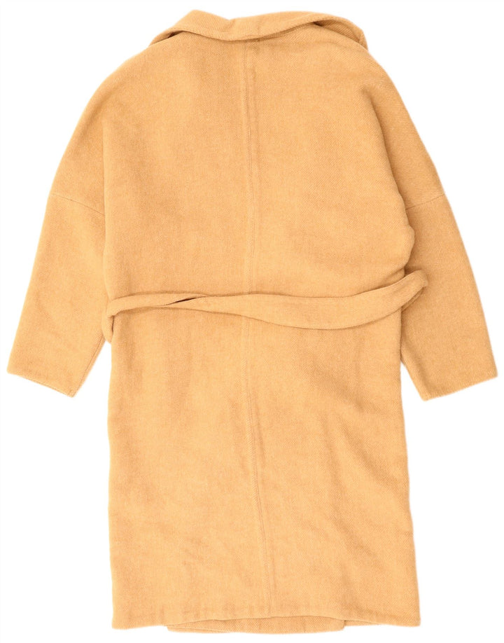 BENETTON Женское открытое пальто UK 18 XL Коричневый полиэстер