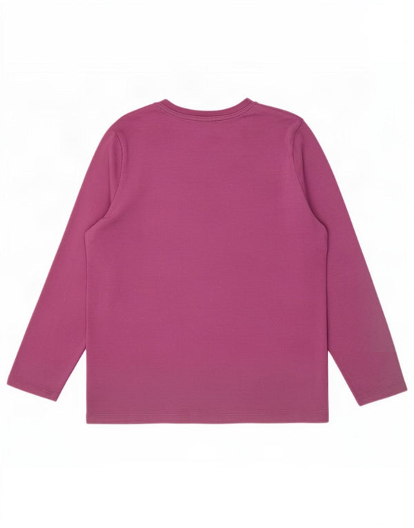 Женский топ с длинным рукавом Marks & Spencer UK 20 2XL, розовый хлопок