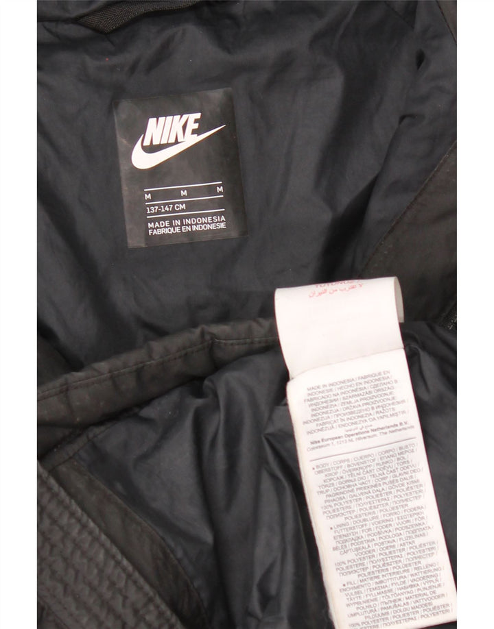 Утепленная куртка с капюшоном Nike для мальчиков 10–11 лет, средний черный полиэстер