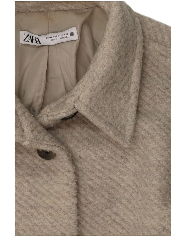Женский бомбер ZARA UK 14, средний бежевый