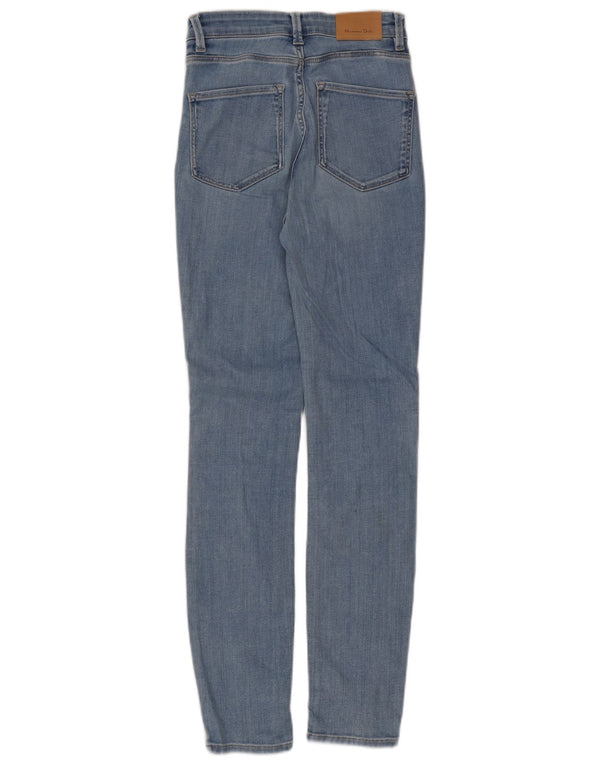 Женские джинсы скинни Massimo Dutti с высокой посадкой EU 34 2XS W24 L29 Синий хлопок
