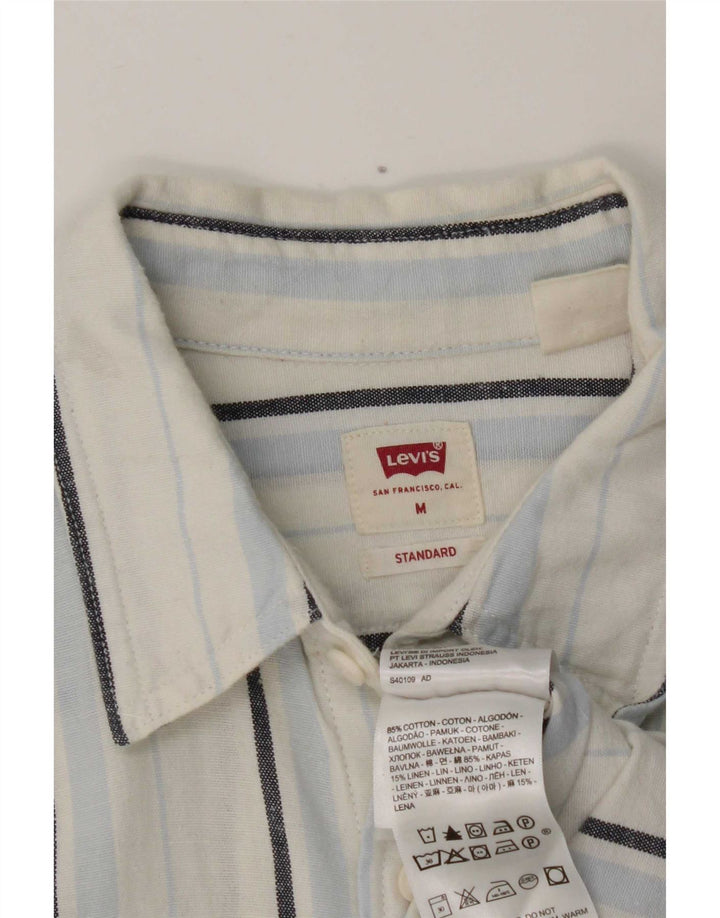 Мужская рубашка стандартного кроя с коротким рукавом Levi's, хлопок средней длины в белую полоску