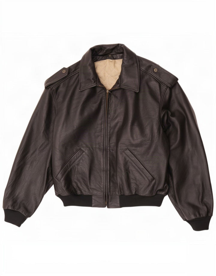 Мужская кожаная куртка-авиатор Esercito IT 48 Medium Black