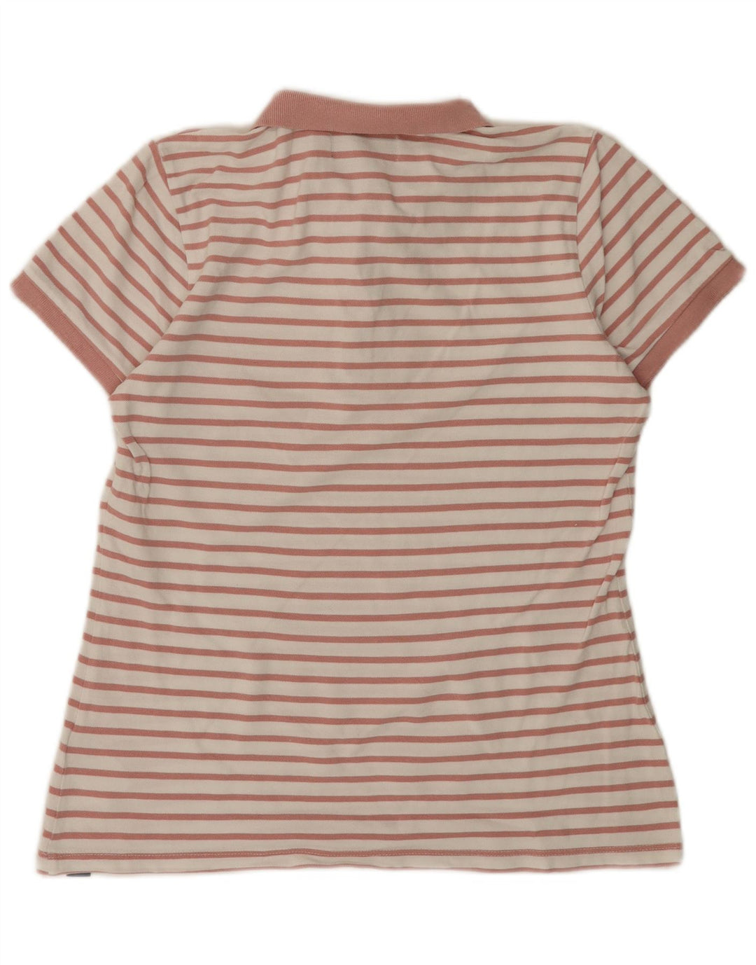 Женская рубашка-поло SUPERDRY UK 12, хлопок в розовую полоску среднего размера