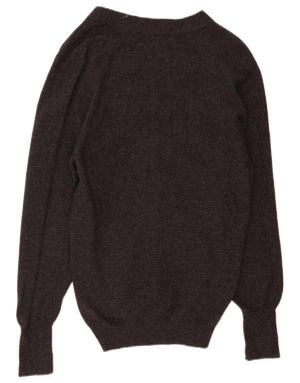 Мужской свитер-кардиган MARKS & SPENCER EU 46 XL, серый из овечьей шерсти