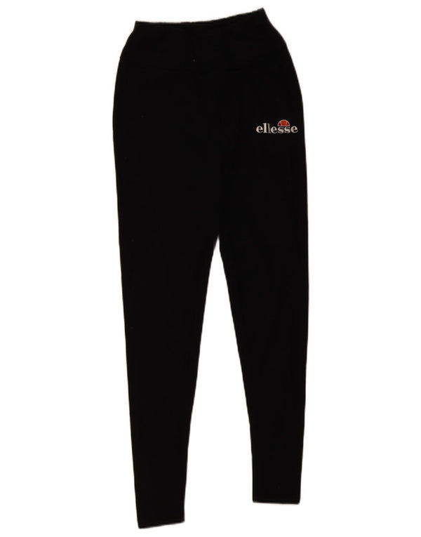 Женские леггинсы с рисунком Ellesse UK 10, маленькие черные хлопковые