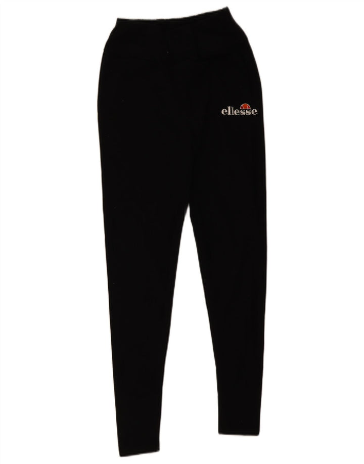 Женские леггинсы с рисунком Ellesse UK 10, маленькие черные хлопковые