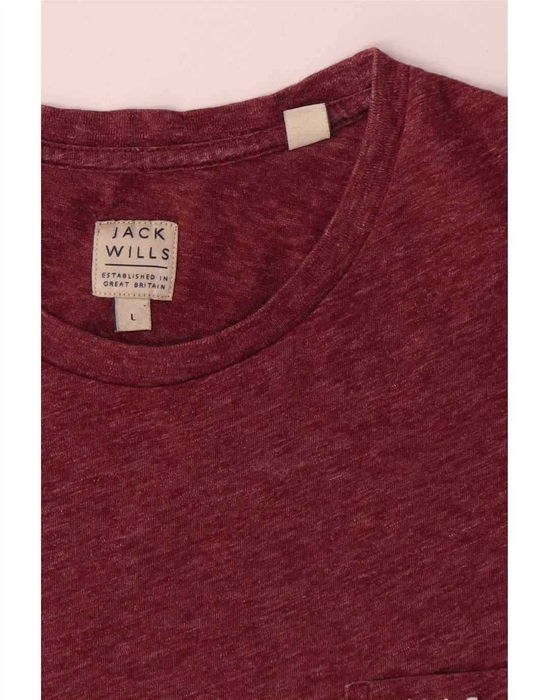 Мужская футболка Jack Wills Top большого размера из полиэстера бордового цвета с крапинками
