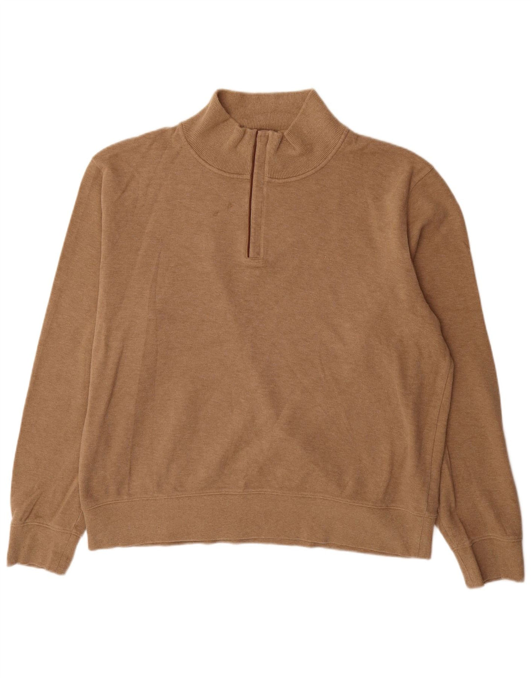 Мужской свитер с воротником на молнии Gant 3XL, коричневый хлопок