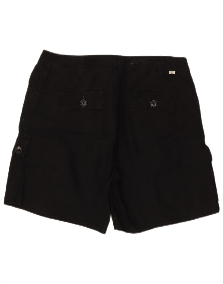 Мужские шорты карго Cerruti 1881 W32, средние, черные, льняные
