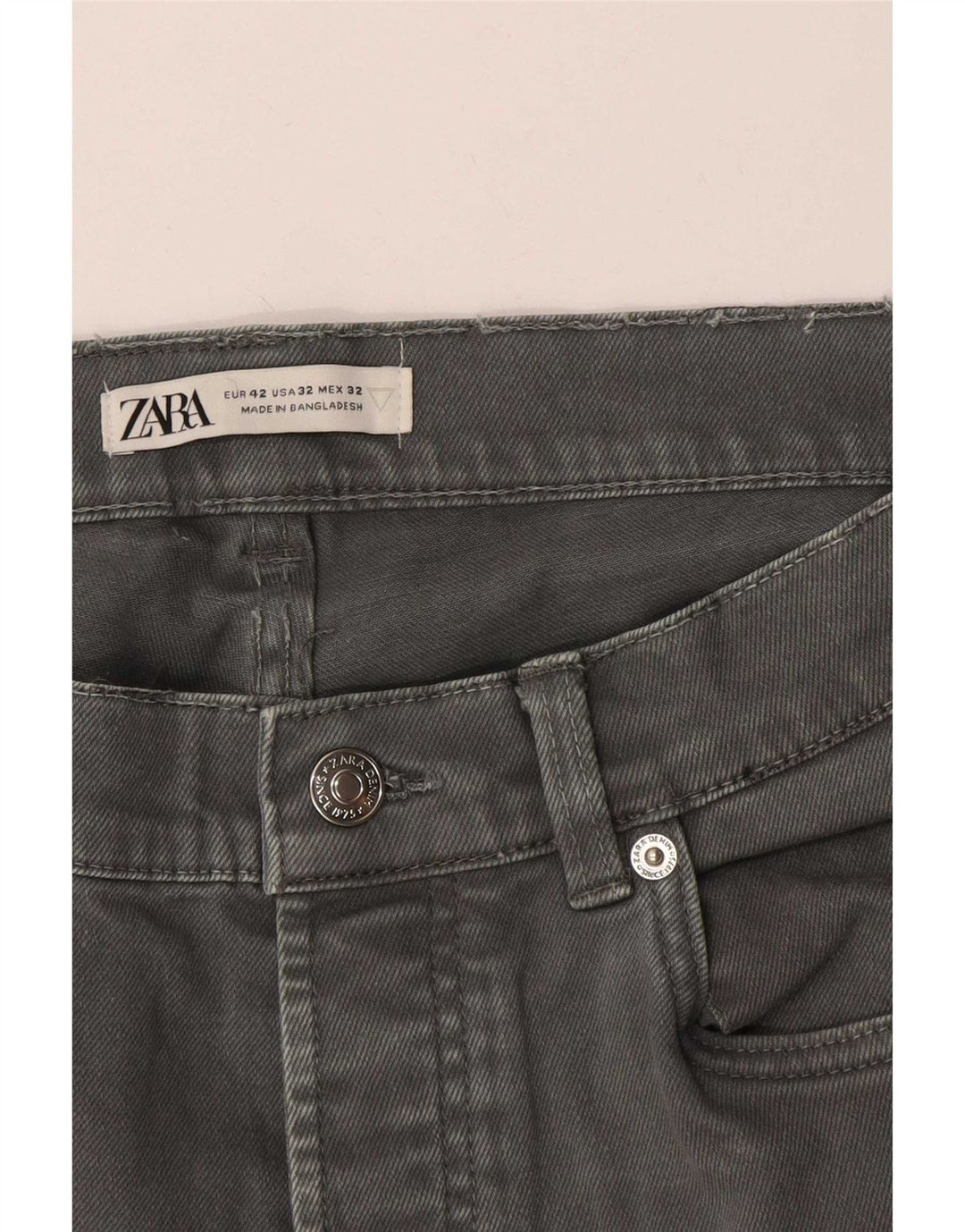 Женские узкие джинсы Zara EU 42, большие W32 L30, серые