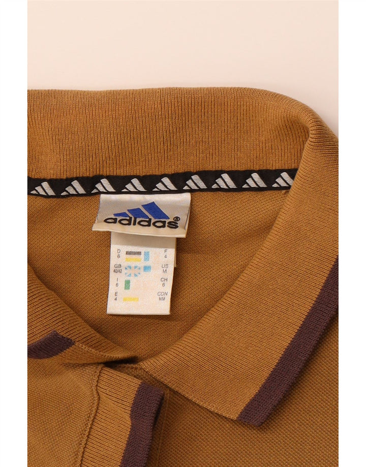 ADIDAS Mens Polo Shirt UK 40/42 Medium Brown Vintage Adidas and Second-Hand Adidas from Messina Hembry 