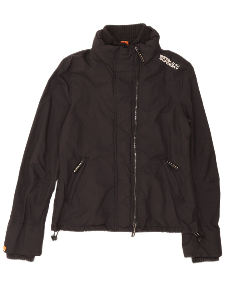 Женская дождевик Superdry UK 14, средний серый нейлон