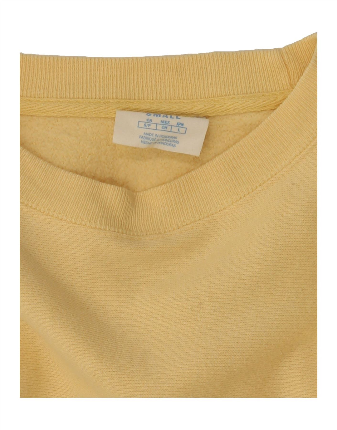 CHAMPION Mens Sweatshirt Jumper Small Yellow Cotton Vintage Champion and Second-Hand Champion from Messina Hembry 