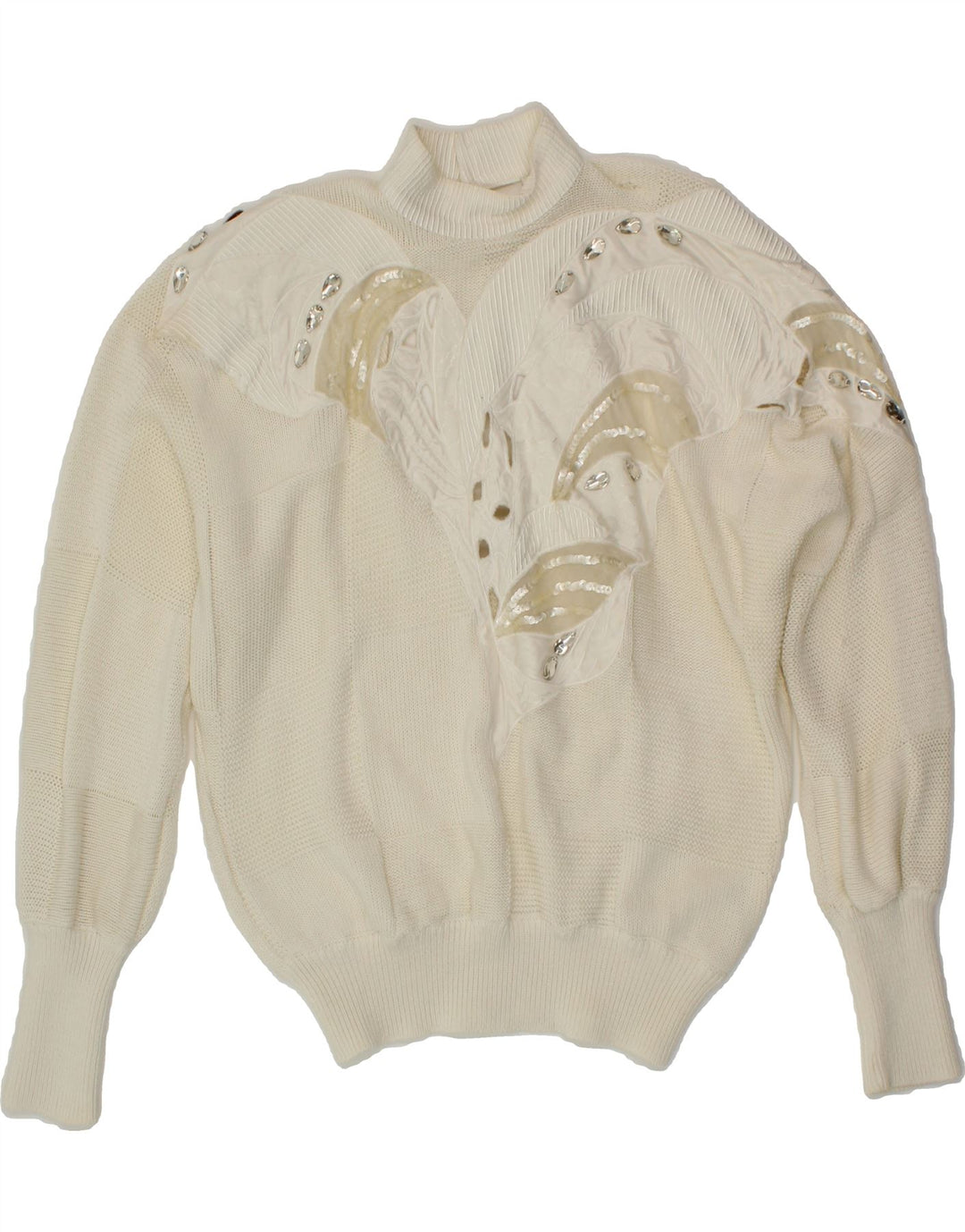 DINO VALIANO Womens Turtle Neck Jumper Sweater EU 38 Medium Off White Vintage Dino Valiano and Second-Hand Dino Valiano from Messina Hembry 
