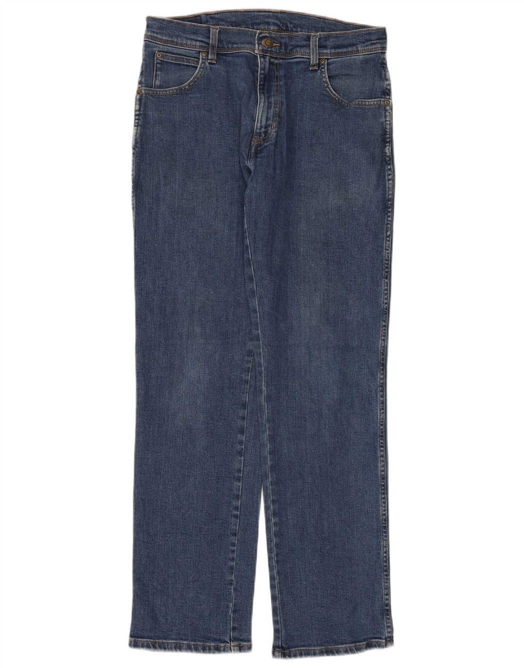 Мужские прямые джинсы WRANGLER стандартного кроя W32 L32, синий хлопок