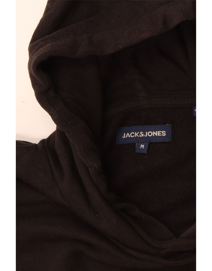 Мужской джемпер с капюшоном Jack & Jones с рисунком, средний черный, хлопок
