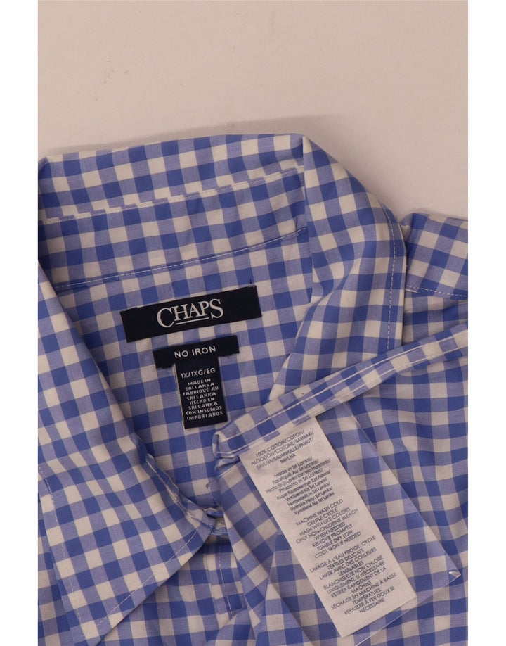 Женская рубашка Chaps UK 18 XL, синяя, хлопковая в мелкую клетку