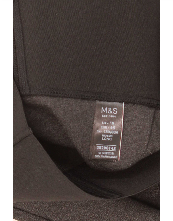 Женские леггинсы Marks & Spencer UK 18 XL, серые, вискоза с цветными блоками