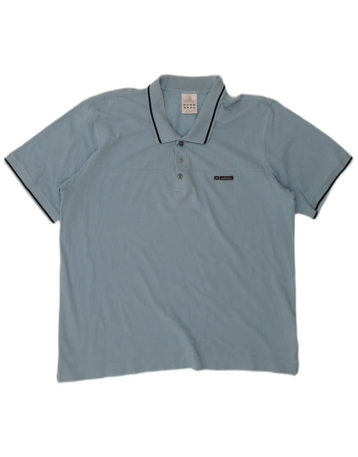 Мужская рубашка-поло Adidas 2XL, синяя, хлопок