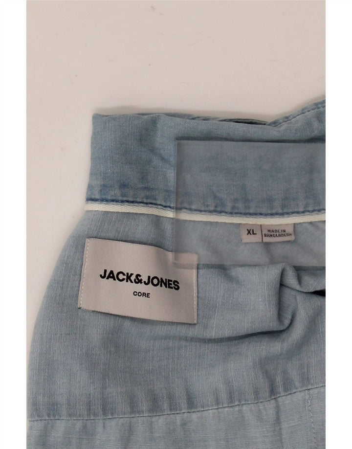 Рубашка мужская с коротким рукавом Jack & Jones XL синяя