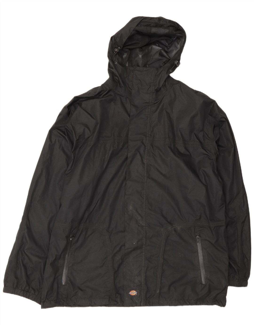 Мужская дождевик с капюшоном Dickies UK 42 XL, черный полиэстер