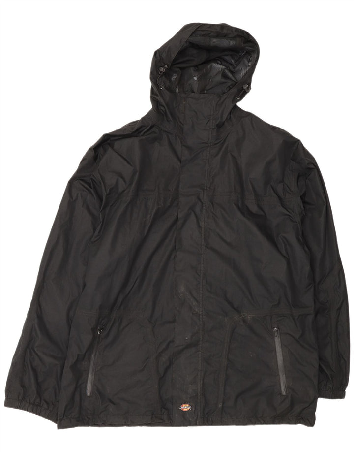 Мужская дождевик с капюшоном Dickies UK 42 XL, черный полиэстер